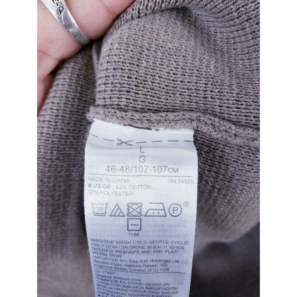 Banana Republic Sweater Brown Coolmax Half Zip Pullover Large